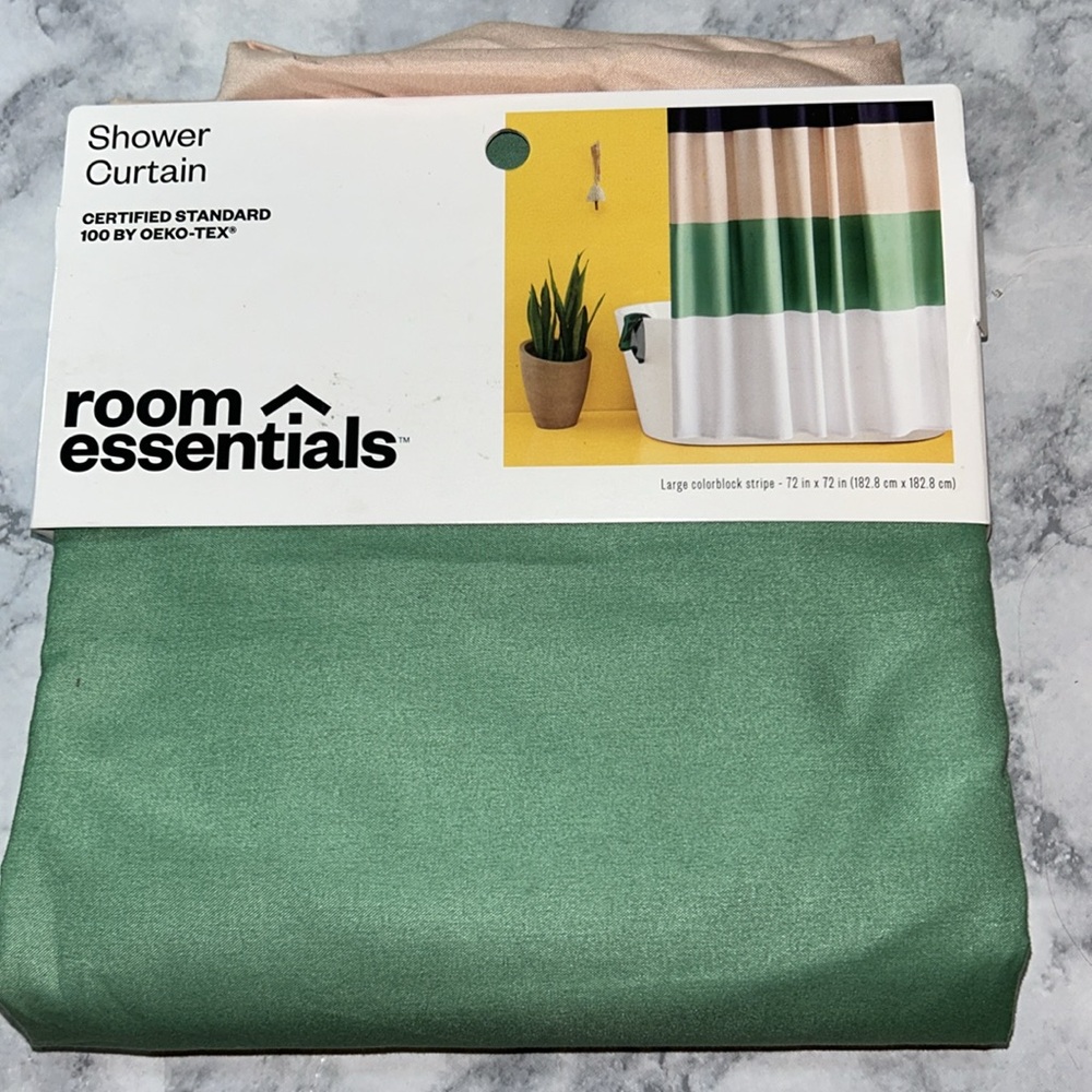 Microfiber Color Block Shower Curtain Room Essentials 72" x 72" inches
